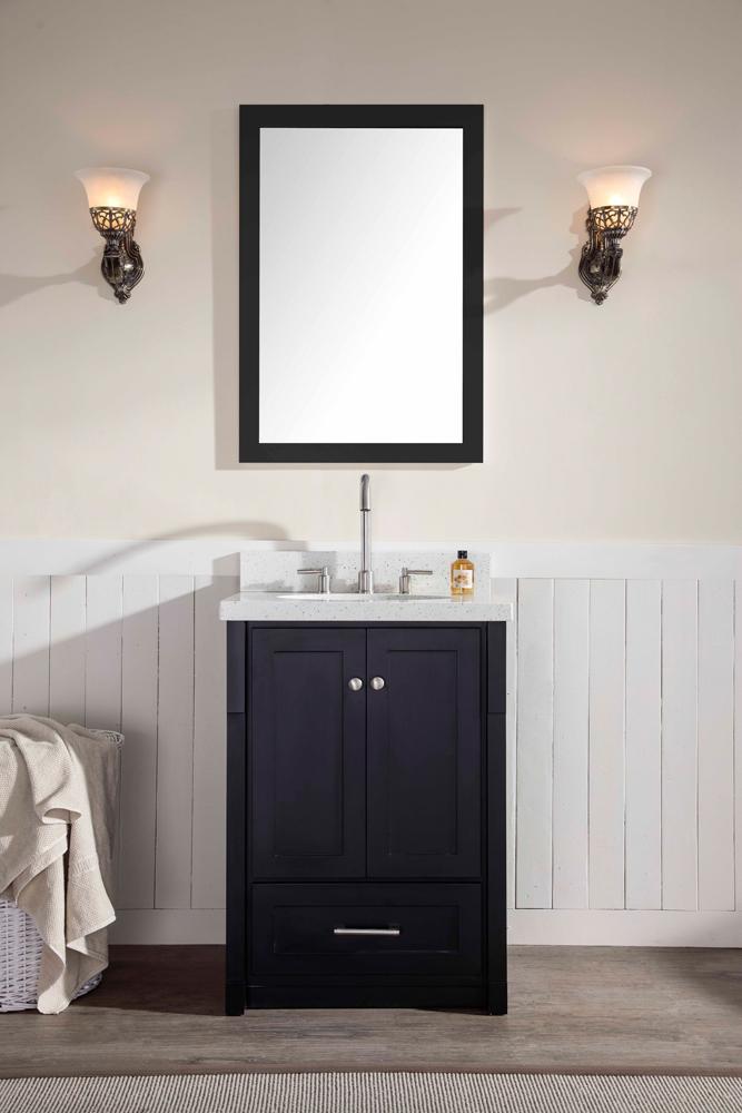 ARIEL Adams 25" Single Sink Bathroom Vanity Set in Black Vanity ARIEL 