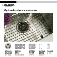Thumbnail for Houzer Legend Series Top mount Stainless Steel 4-hole 70/30 Double Bowl Kitchen Sink Kitchen Sink-Top Mount Houzer