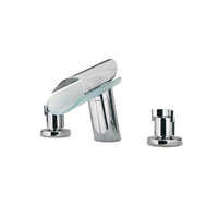 Thumbnail for Latoscana Morgana Widespread With Glass Spout In A Brushed Nickel Finish touch on bathroom sink faucets Latoscana 