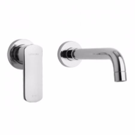 Latoscana Novello Wall Mount Lavatory Faucet In Brushed Nickel touch on bathroom sink faucets Latoscana 