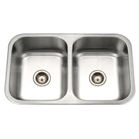 Thumbnail for Houzer Medallion Gourmet Series Undermount Stainless Steel 50/50 Double Bowl Kitchen Sink Kitchen Sink - Undermount Houzer