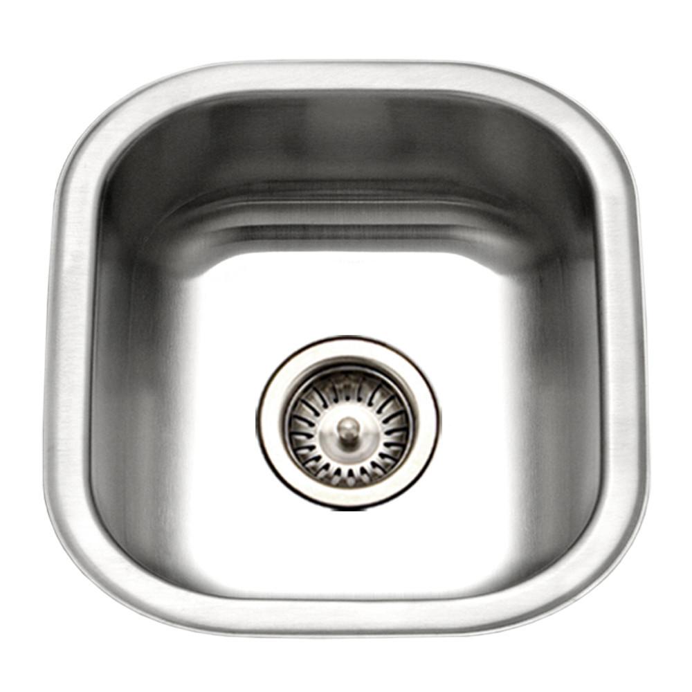 Houzer Club Series Undermount Stainless Steel Square Bowl Bar/Prep Sink Bar Sink - Undermount Houzer