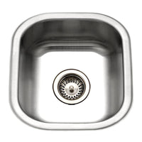 Thumbnail for Houzer Club Series Undermount Stainless Steel Square Bowl Bar/Prep Sink Bar Sink - Undermount Houzer