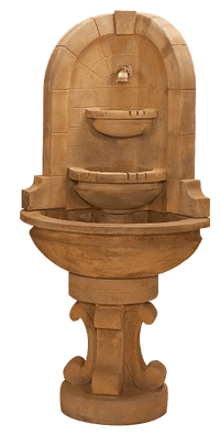 Thumbnail for Montefalco Corner Outdoor Cast Stone Garden Fountain For Spout Fountain Tuscan