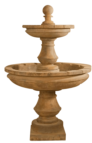 Montefalco Two Tier Large Outdoor Cast Stone Garden Fountain Fountain Tuscan