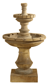 Thumbnail for Montefalco Two Tier Small Outdoor Cast Stone Garden Fountain Fountain Tuscan