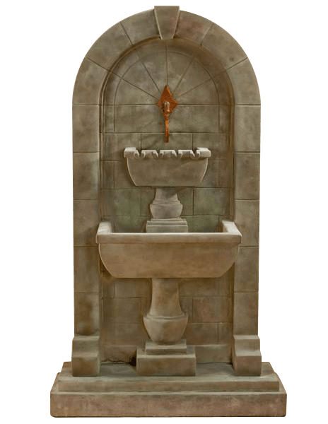 Monterosso Wall Outdoor Cast Stone Garden Fountain For Spout Fountain Tuscan