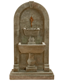 Thumbnail for Monterosso Wall Outdoor Cast Stone Garden Fountain For Spout Fountain Tuscan