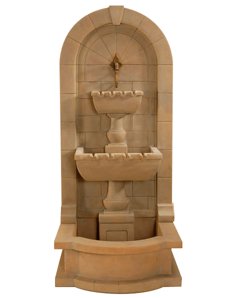 Monterosso Wall Outdoor Cast Stone Garden Fountain W/ Pond For Spout Fountain Tuscan