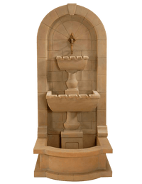 Thumbnail for Monterosso Wall Outdoor Cast Stone Garden Fountain W/ Pond For Spout Fountain Tuscan