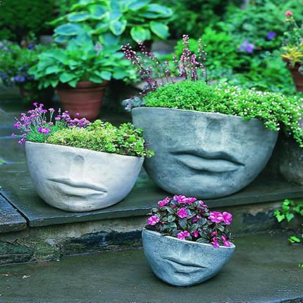 Campania International Cast Stone Faccia Medium Planter Urn/Planter Campania International