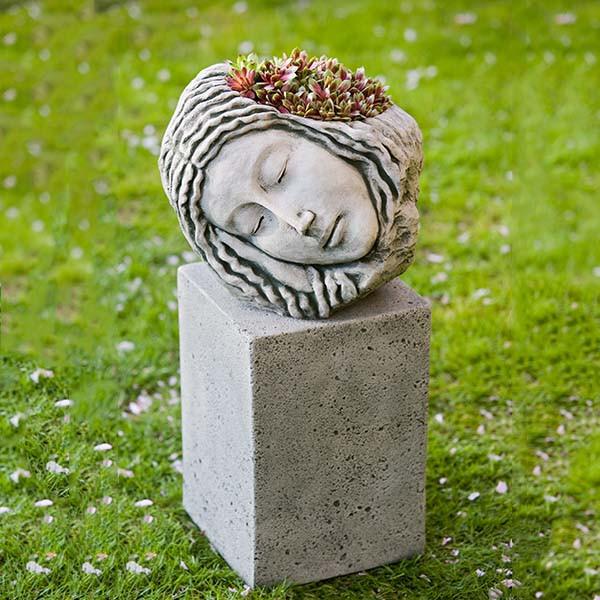 Campania International Cast Stone Sleeping Maiden Planter Urn/Planter Campania International 
