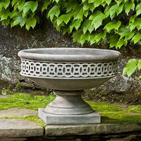 Thumbnail for Campania International Cast Stone Williamsburg Low Fretwork Urn Urn/Planter Campania International