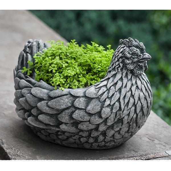 Campania International Cast Stone Chicken Planter Urn/Planter Campania International