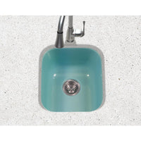Thumbnail for Houzer MT Porcela Series Porcelain Enamel Steel Undermount Bar/Prep Sink, Mint Kitchen Sink - Undermount Houzer
