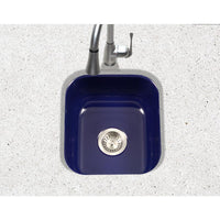 Thumbnail for Houzer NB Porcela Series Porcelain Enamel Steel Undermount Bar/Prep Sink, Navy Blue Kitchen Sink - Undermount Houzer