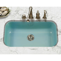 Thumbnail for Houzer MT Porcela Series Porcelain Enamel Steel Undermount Large Single Bowl Kitchen Sink, Mint Kitchen Sink - Undermount Houzer