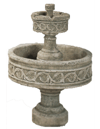 Thumbnail for Paestum Two Tier Cast Stone Outdoor Garden Fountains Fountain Tuscan