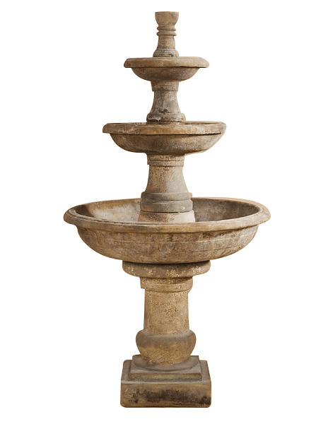 Pavana Three Tier Outdoor Cast Stone Garden Fountain Fountain Tuscan