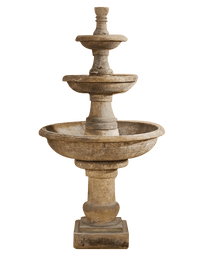 Thumbnail for Pavana Three Tier Outdoor Cast Stone Garden Fountain Fountain Tuscan
