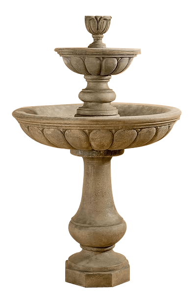 Peotta Two Tier Outdoor Cast Stone Garden Fountain Fountain Tuscan