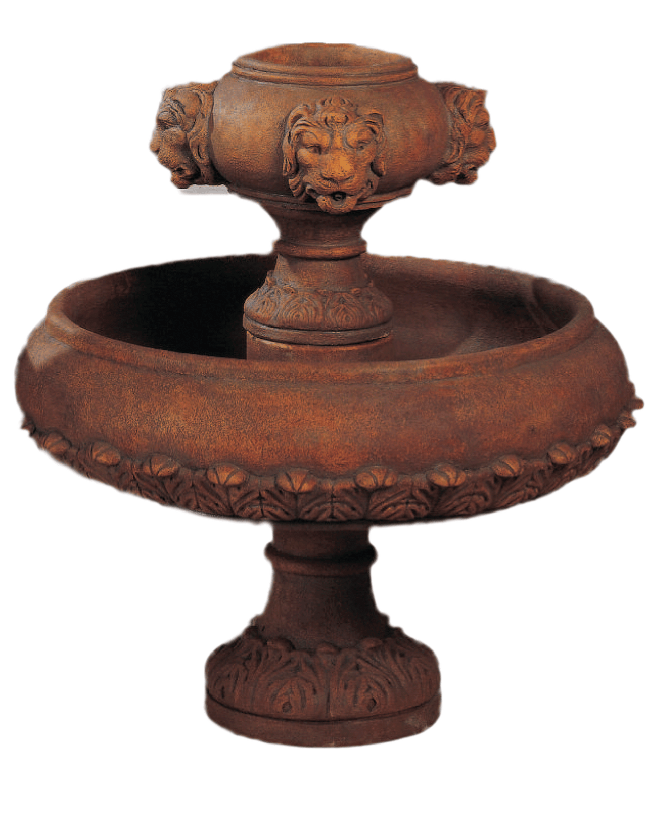 Positano Lion Cast Stone Outdoor Garden Fountain Fountain Tuscan