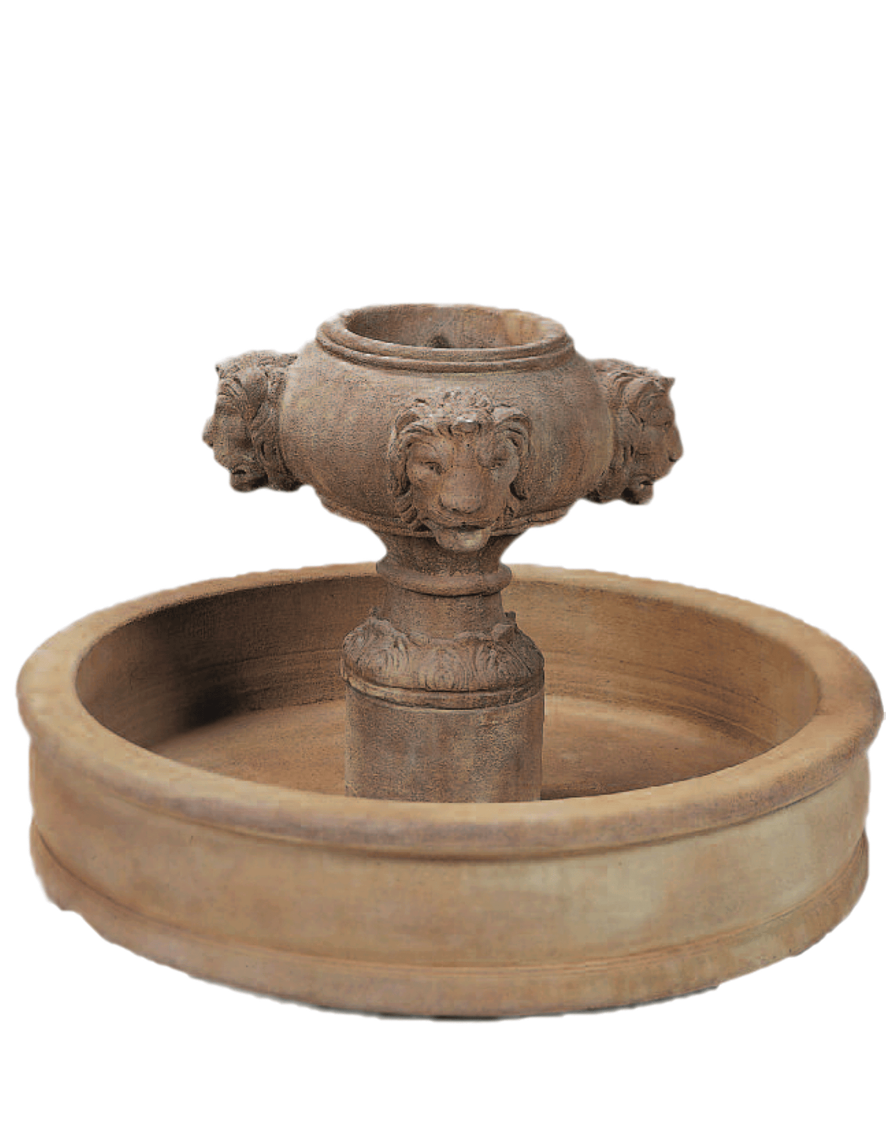 Positano Pond Cast Stone Outdoor Garden Fountain With Spout Fountain Tuscan