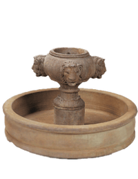 Thumbnail for Positano Pond Cast Stone Outdoor Garden Fountain With Spout Fountain Tuscan