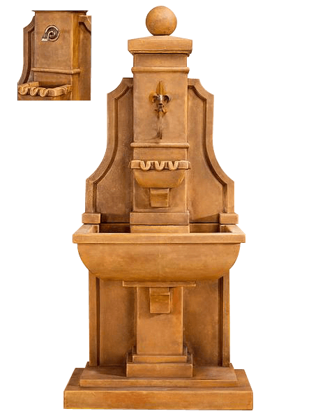 Provenza Wall Outdoor Cast Stone Garden Fountain For Spout Fountain Tuscan