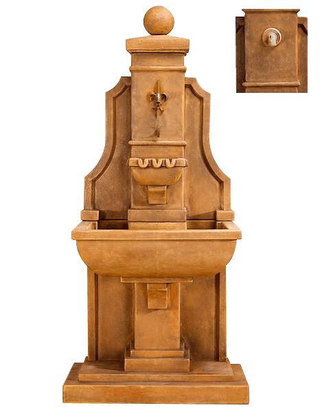 Provenza Wall Outdoor Cast Stone Garden Fountain For Spout Fountain Tuscan