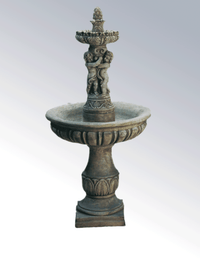 Thumbnail for Putti Cast Stone Outdoor Fountain Fountain Tuscan