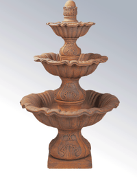 Thumbnail for Regina Three Tier Cast Stone Outdoor Garden Fountains Fountain Tuscan