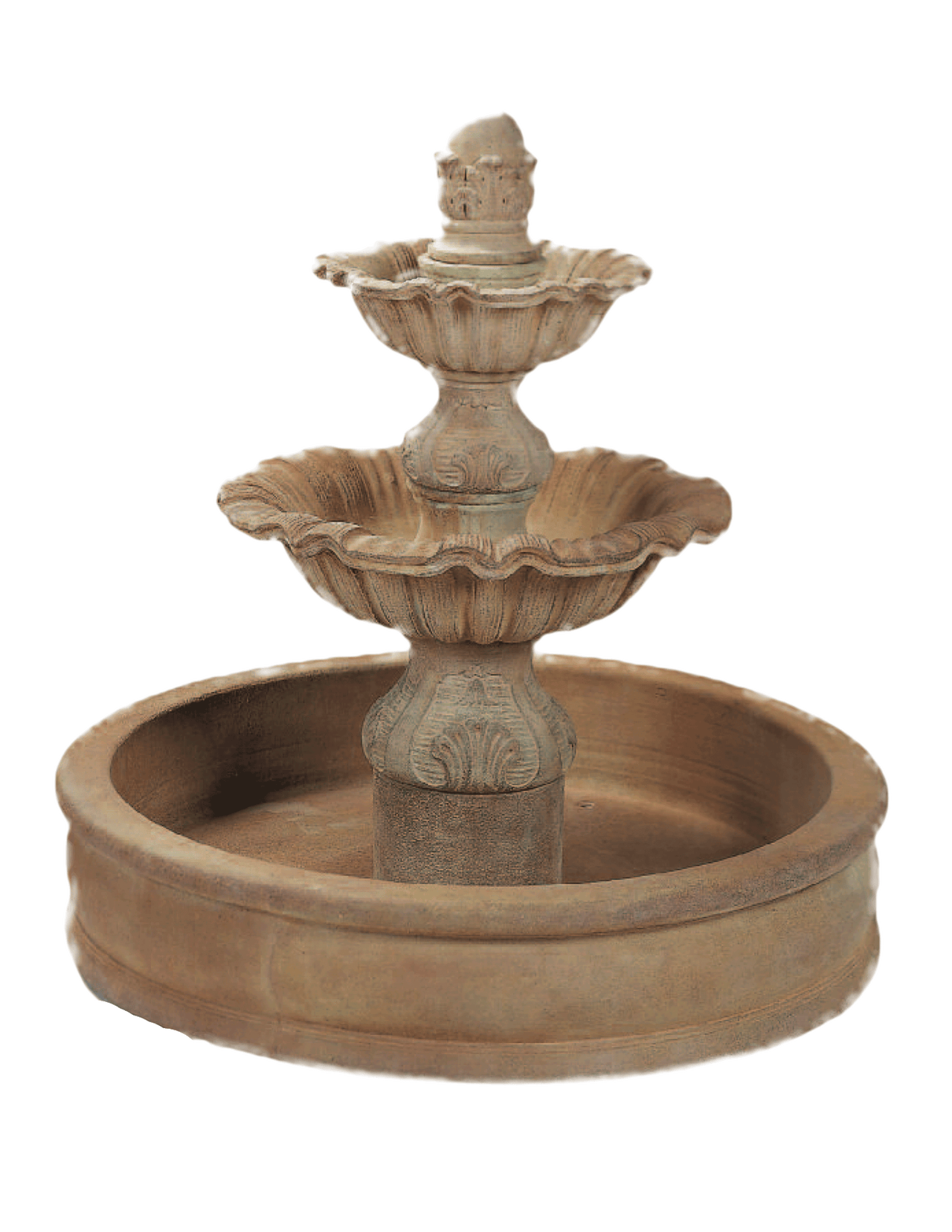 Regina Two Tier Pond Cast Stone Outdoor Garden Fountains Fountain Tuscan