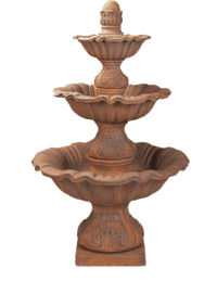 Thumbnail for Regina Three Tier Cast Stone Outdoor Garden Fountains Fountain Tuscan