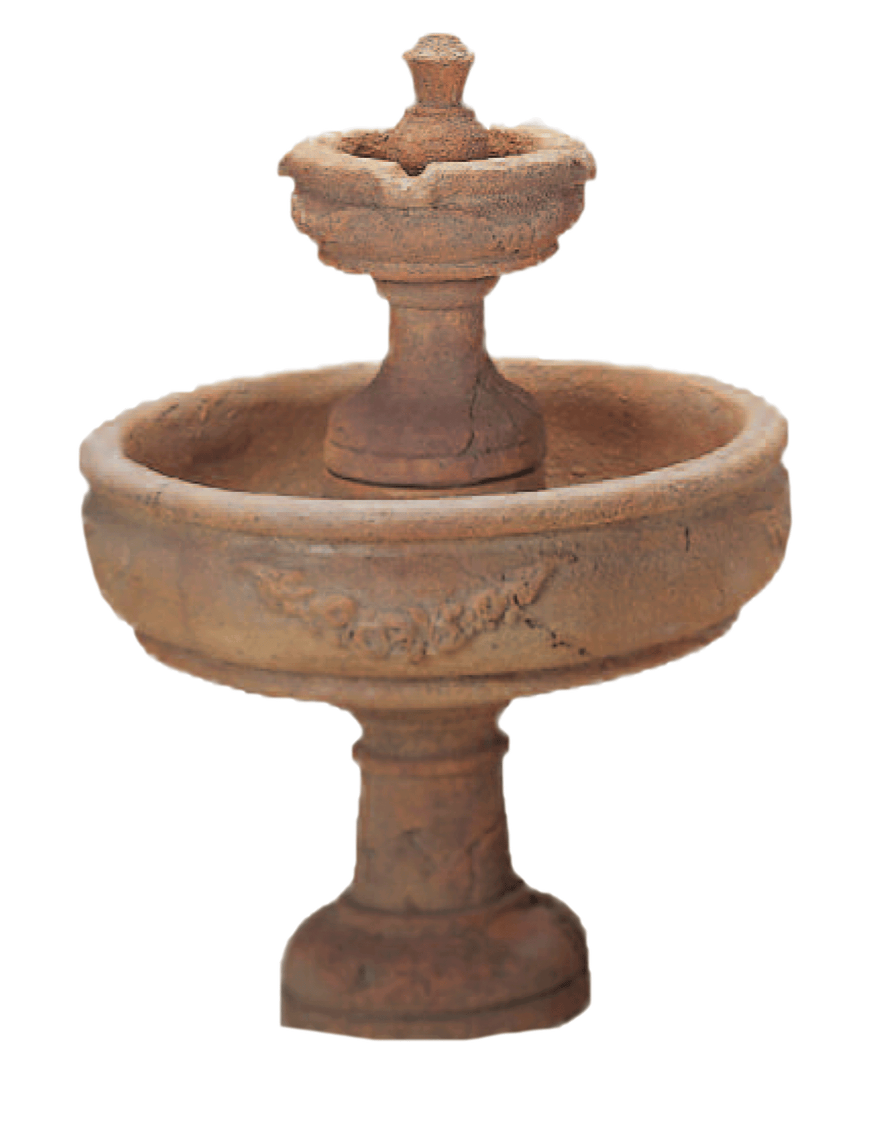 Rosa Two Tier Cast Stone Outdoor Garden Fountains Fountain Tuscan
