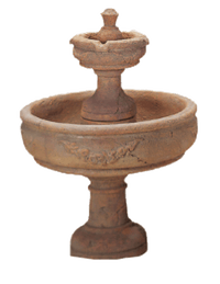 Thumbnail for Rosa Two Tier Cast Stone Outdoor Garden Fountains Fountain Tuscan