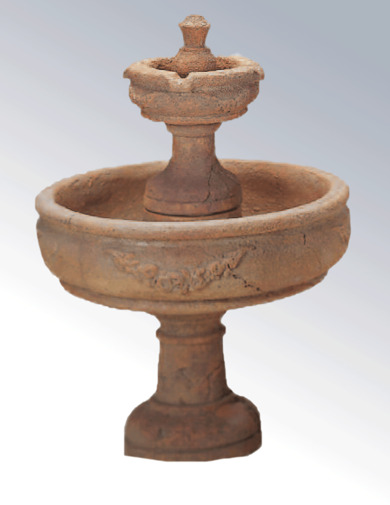 Rosa Two Tier Cast Stone Outdoor Garden Fountains Fountain Tuscan