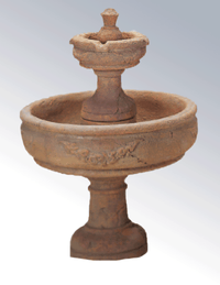 Thumbnail for Rosa Two Tier Cast Stone Outdoor Garden Fountains Fountain Tuscan