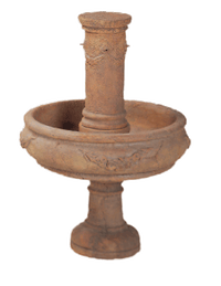 Thumbnail for Rosa Column Cast Stone Outdoor Garden Fountains With Spout Fountain Tuscan