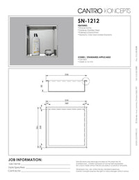 Thumbnail for Cantrio Stainless Steel Shower Niche SN-1212 Accessories Cantrio