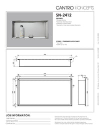 Thumbnail for Cantrio Stainless Steel Shower Niche SN-2412 Accessories Cantrio 