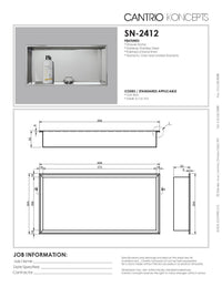Thumbnail for Cantrio Stainless Steel Shower Niche SN-2412 Accessories Cantrio