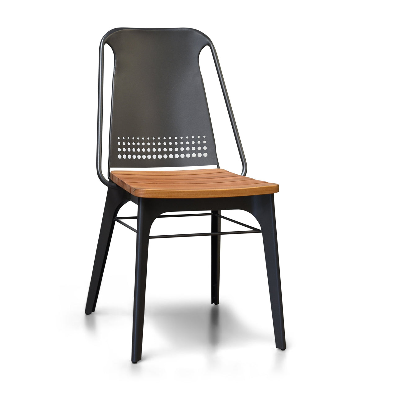 Strada Steel and Teak Outdoor Dining Chair - Set of 2 Dining Chair Gingko