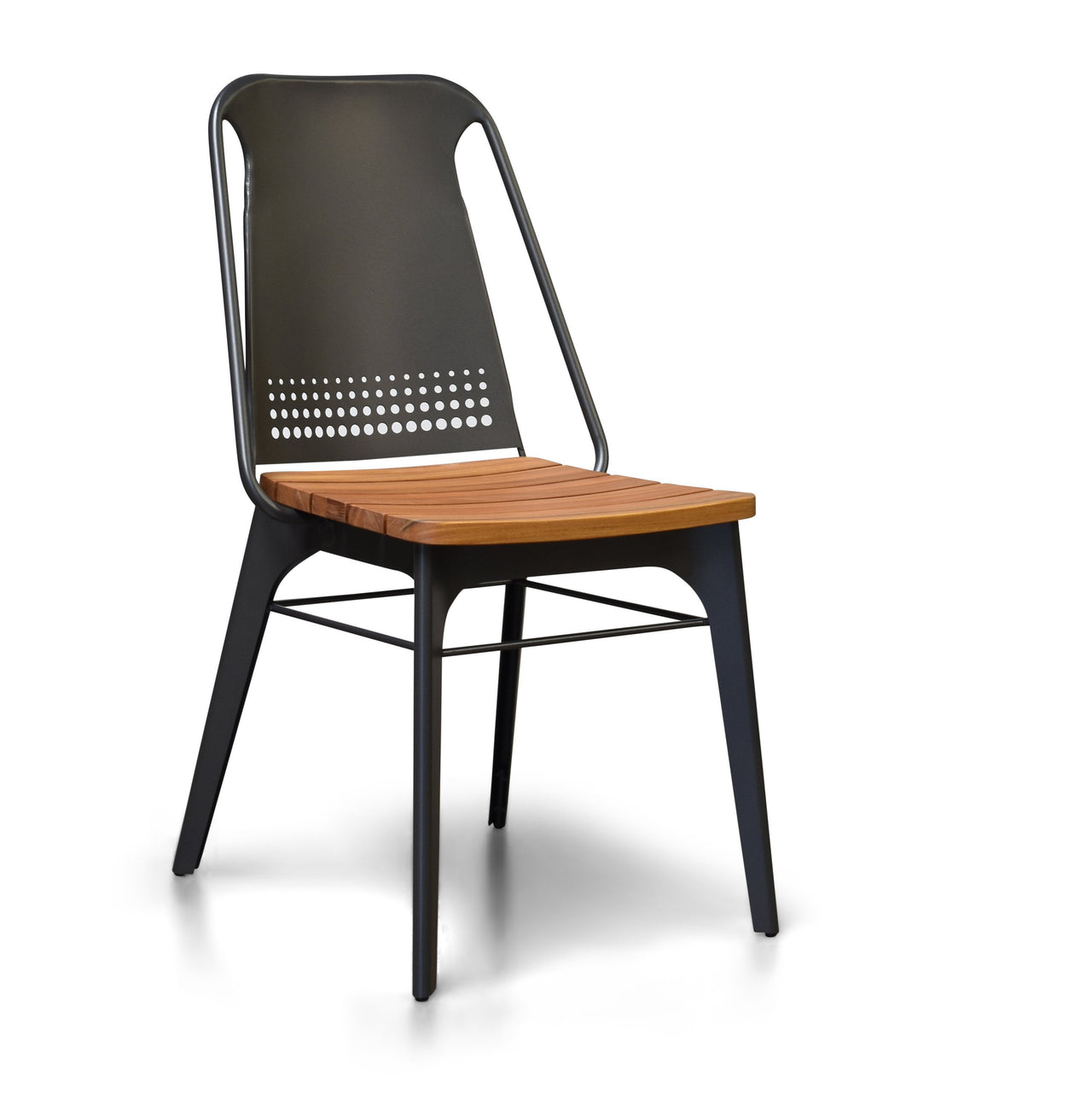 Strada Steel and Teak Outdoor Dining Chair - Set of 2 Dining Chair Gingko