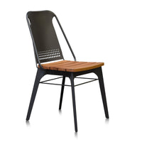Thumbnail for Strada Steel and Teak Outdoor Dining Chair - Set of 2 Dining Chair Gingko