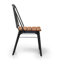 Thumbnail for Strada Steel and Teak Outdoor Dining Chair - Set of 2 Dining Chair Gingko