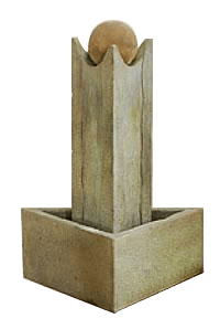 Saturno Outdoor Cast Stone Garden Fountain With Ball Fountain Tuscan