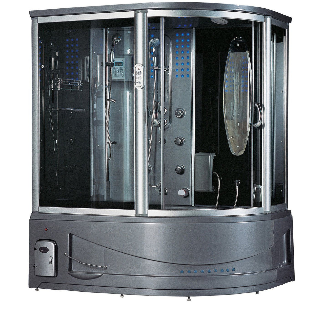 Maya Bath Siena-Gray-Left Steam Shower Steam Shower Maya Bath