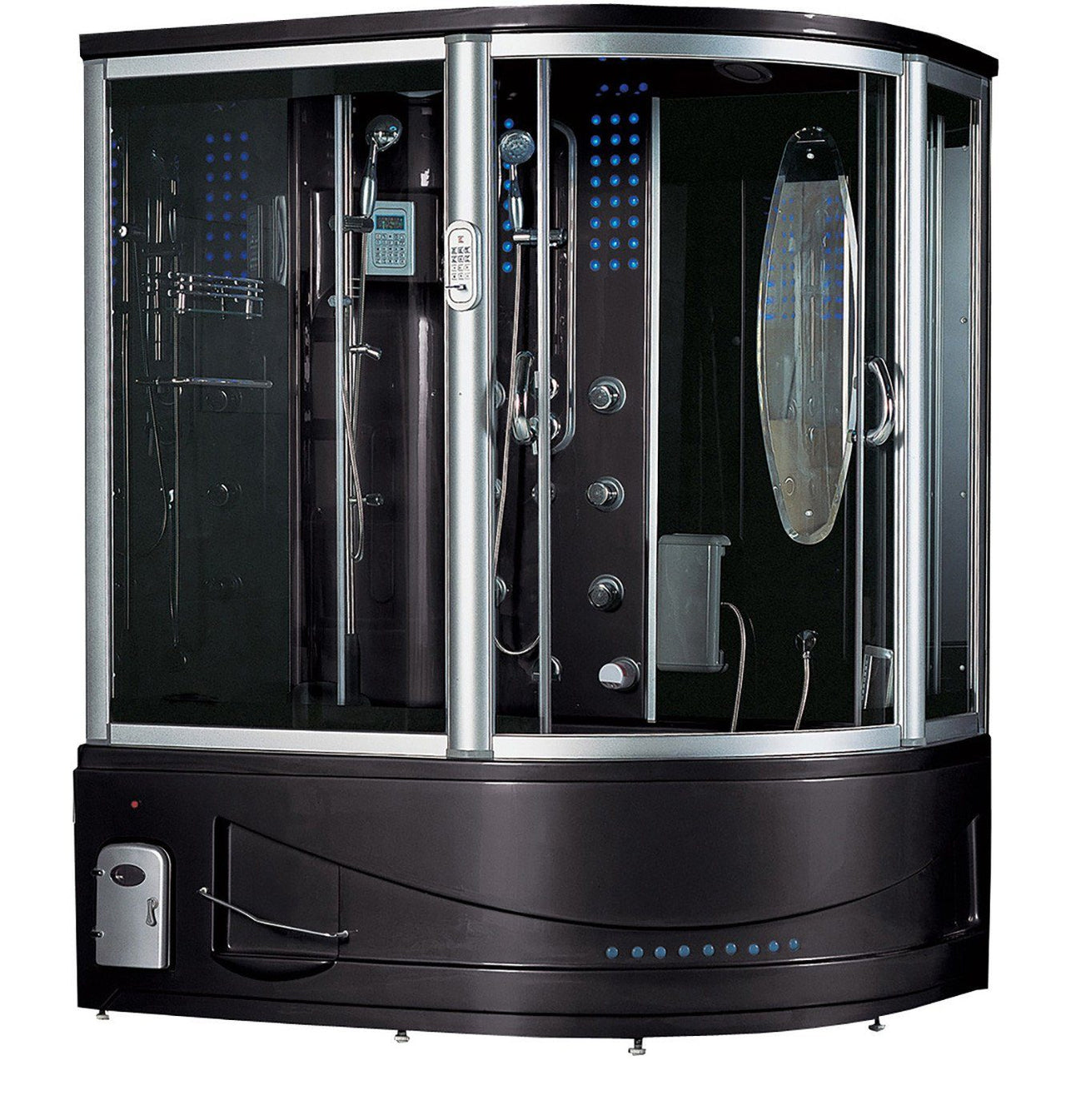 Maya Bath Siena-Black-Left Steam Shower Steam Shower Maya Bath