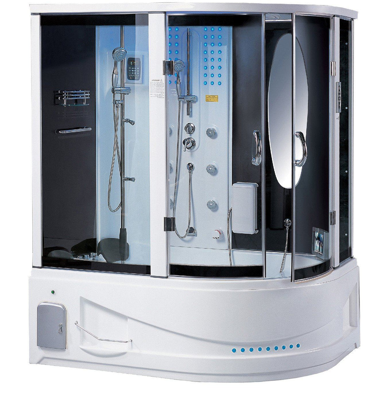 Maya Bath Siena-White-Left Steam Shower Steam Shower Maya Bath